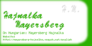 hajnalka mayersberg business card